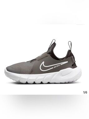 Nike  Grey and White Slip-On Sneaker